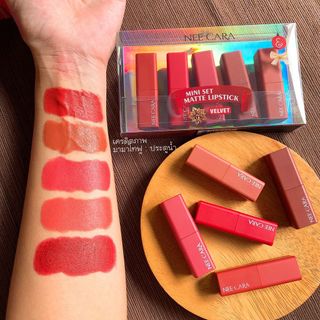 Set 5 cây son mini Nee Cara N218 mini set matte lipstick N218