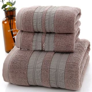 Set 3 Khăn siêu thấm chất liệu 100 cotton1 khăn tắm lớn 70x140 2 khăn mặt 34x75- 207