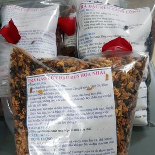 trà đậu đen gạo lút rang mix hoa nhài