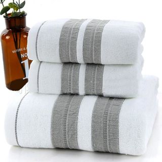 Set 3 Khăn siêu thấm chất liệu 100 cotton1 khăn tắm lớn 70x140 2 khăn mặt 34x75- 207