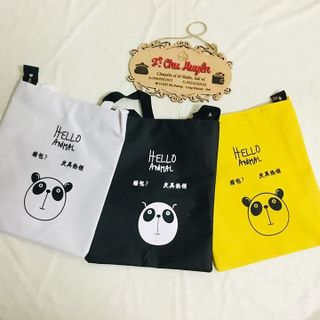 túi tote vải gấu panda