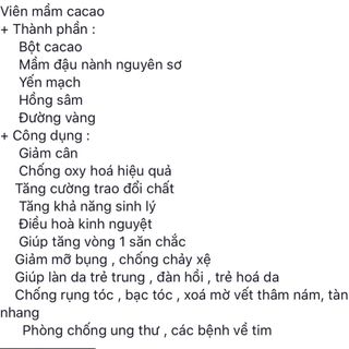 500g Viên mầm đậu nành hồng sâm cacao tảo