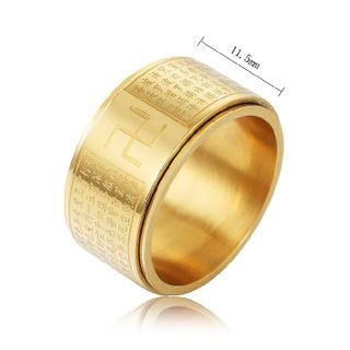 NHẪN XOAY BÁT NHÃ TÂM KINH BẰNG TITAN BẢO HÀNH KHÔNG ĐEN KHÔNG GỈ TRỌN ĐỜI