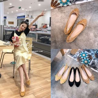 Giày búp bê da lộn