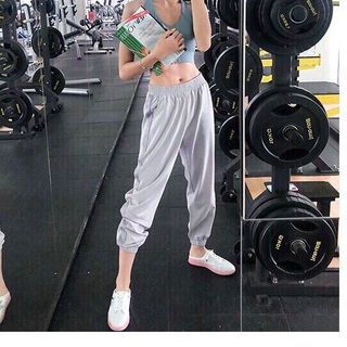 Quần tập jooger sọc vằn
