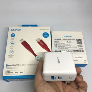 Củ sạc nhanh Anker PowerPort Atom III 2 60W A2322 - 1 cổng Type C PD 1 cổng IQ