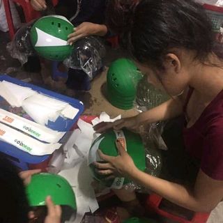 mũ bảo hiểm in logo quảng cáo giá rẻ