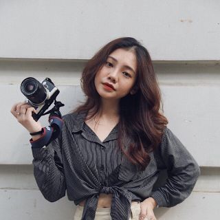 Áo sơ mi sọc xám đen 1 túi