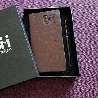 bộ quà tặng sổ bìa da
