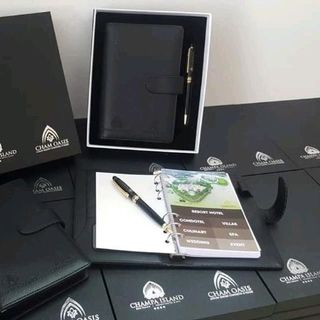 bộ quà tặng sổ bìa da