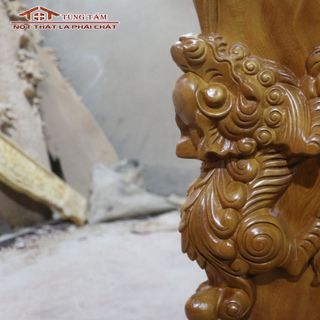 Sập Thờ Tứ Linh Gỗ Mít Ta