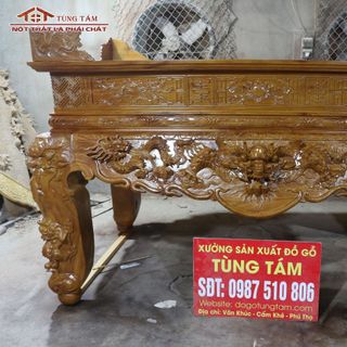 Sập Thờ Tứ Linh Gỗ Mít Ta