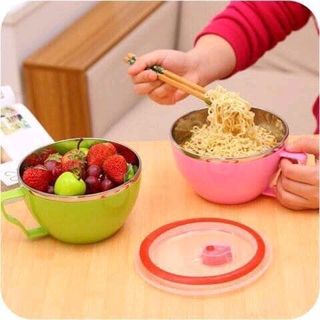bát inox chống nóng 1 tay cầm