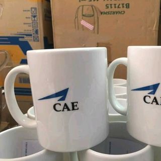 cốc sứ quai C in logo