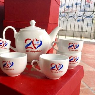 bộ trà in logo