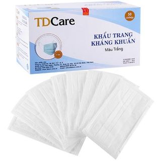 Khẩu Trang Y Tế Kháng Khuẩn TDCare 3 Lớp Màu Trắng