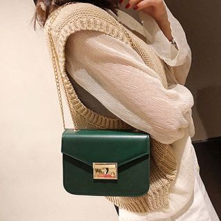 NEW  Túi Nữ Vuông Phối Dây Xích Giá Tốt D145