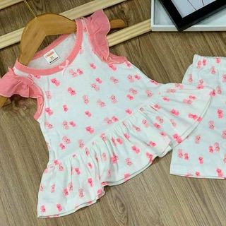 bộ cotton cho bé gái