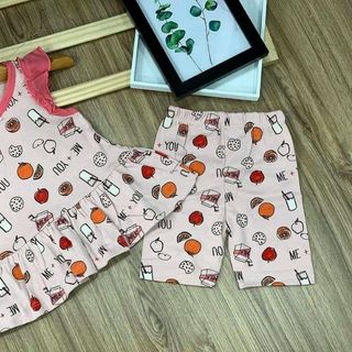 bộ cotton cho bé gái