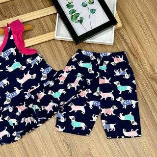 bộ cotton cho bé gái