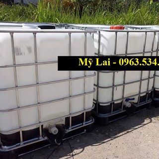Kho sỉ tank nhựa 1000 lít thùng nhựa cũ đựng hóa chất 1000 lít bồn cũ đựng hóa chất 1000 lít