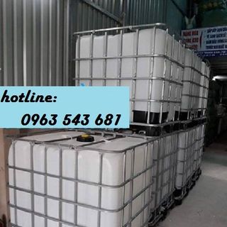 Kho sỉ tank nhựa 1000 lít thùng nhựa cũ đựng hóa chất 1000 lít bồn cũ đựng hóa chất 1000 lít