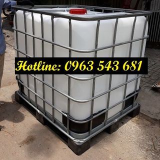 Kho sỉ tank nhựa 1000 lít thùng nhựa cũ đựng hóa chất 1000 lít bồn cũ đựng hóa chất 1000 lít