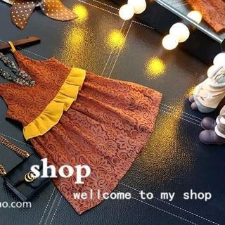 váy dây viền bèo sanh chảnh hêtd nấc