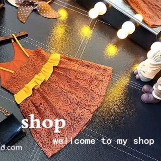 váy dây viền bèo sanh chảnh hêtd nấc
