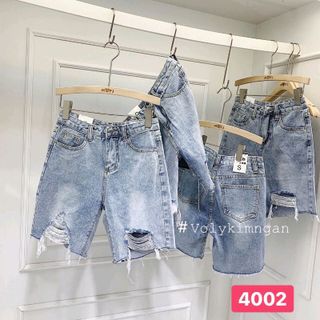 Quần jean ngố rách thời trang