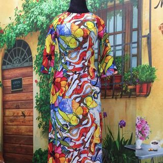 Áo dài truyền thống lụa tơ 7 màu
