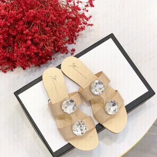 Dép Quai đính đá pha lê nhập cực sang