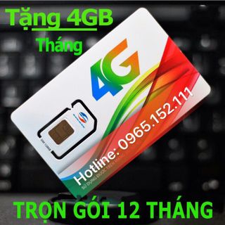 Sim 4G tốc độ cao dùng trọn gói 1 năm giá sỉ