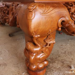 Sập Gụ Ngũ Phúc Nho Cổ 1m6 2m