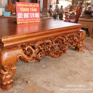 Sập Gụ Ngũ Phúc Nho Cổ 1m6 2m
