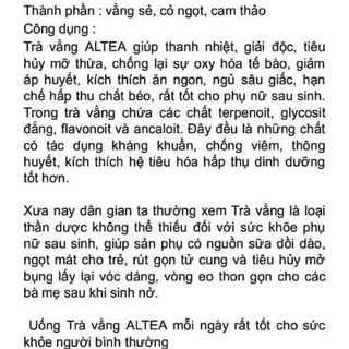 AL TEA trà vằng 200g/hộp