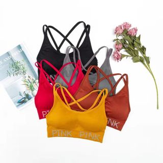 Áo tập 3 lỗ Pink dây 2019