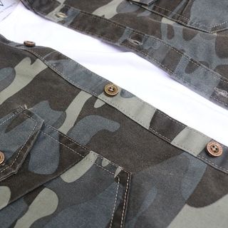 Áo sơ mi nam Denim 2 màu Lính