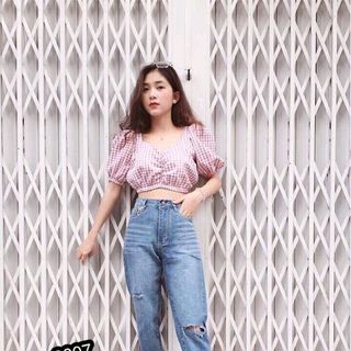 Quần baggy jean nữ rách MS 3007