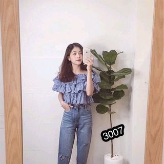 Quần baggy jean nữ rách MS 3007