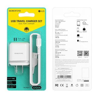 BOROFONE - Bộ Cóc Cáp Sạc BA25 Cổng Mirco