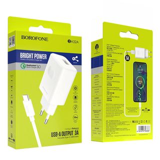 BOROFONE - Bộ Cóc Cáp Sạc Nhanh BA32A Cổng Type C