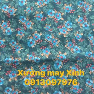 Áo dài lụa linen xanh lá đậm
