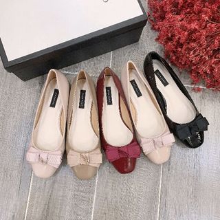 Giày Búp bê đế bệt đính nơ