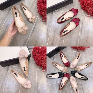 Giày Búp bê đế bệt đính nơ