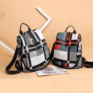 Cực Chất Balo Nữ Da PU Kẻ Sọc Ngang Trẻ Trung D1423