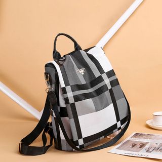 Cực Chất Balo Nữ Da PU Kẻ Sọc Ngang Trẻ Trung D1423