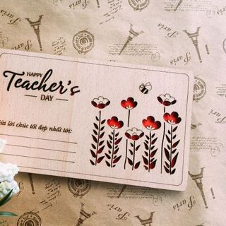 thiệp gỗ tặng giáo viên 20/11