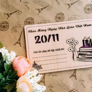 thiệp gỗ tặng giáo viên 20/11
