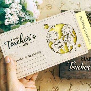 thiệp gỗ tặng giáo viên 20/11